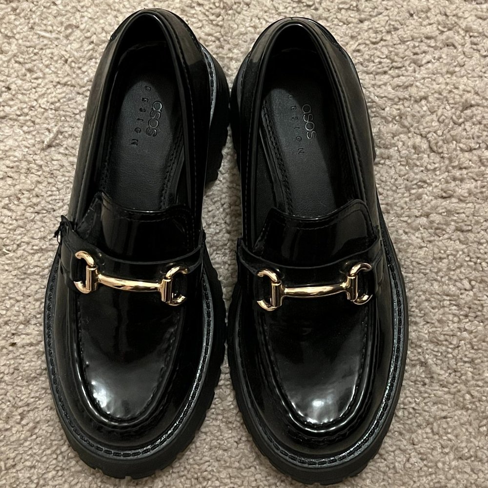 ASOS Chunky Black Loafers